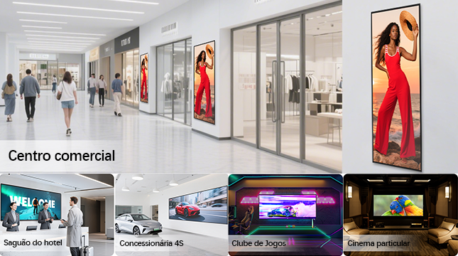 Painéis de LED com módulos flexíveis/macios